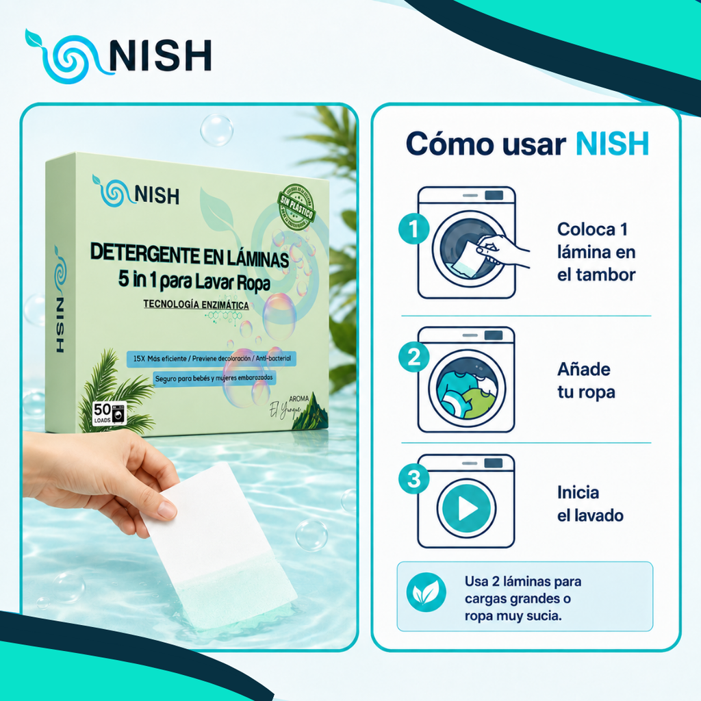 Detergente Eco-amigable en Láminas