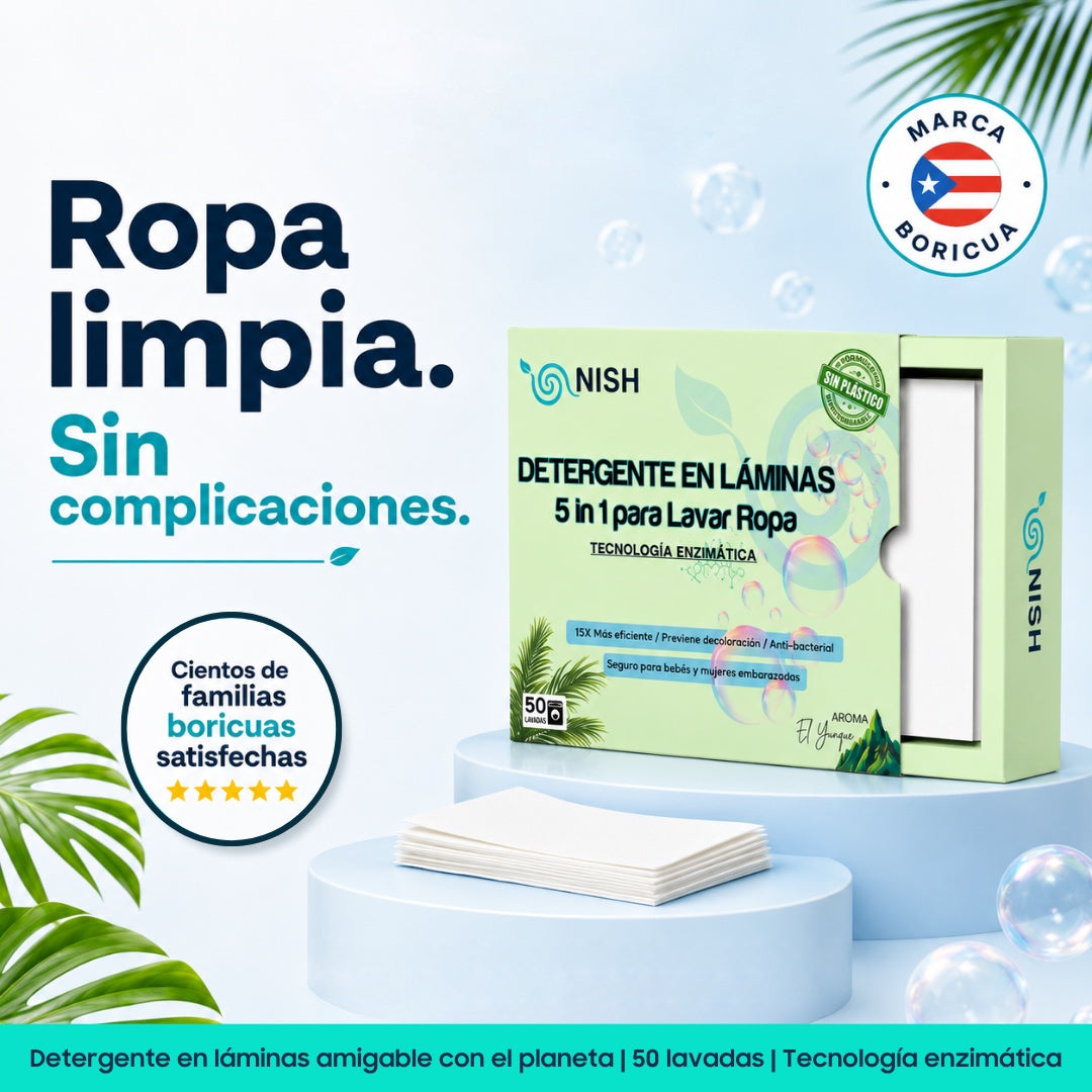 Detergente Eco-amigable en Láminas