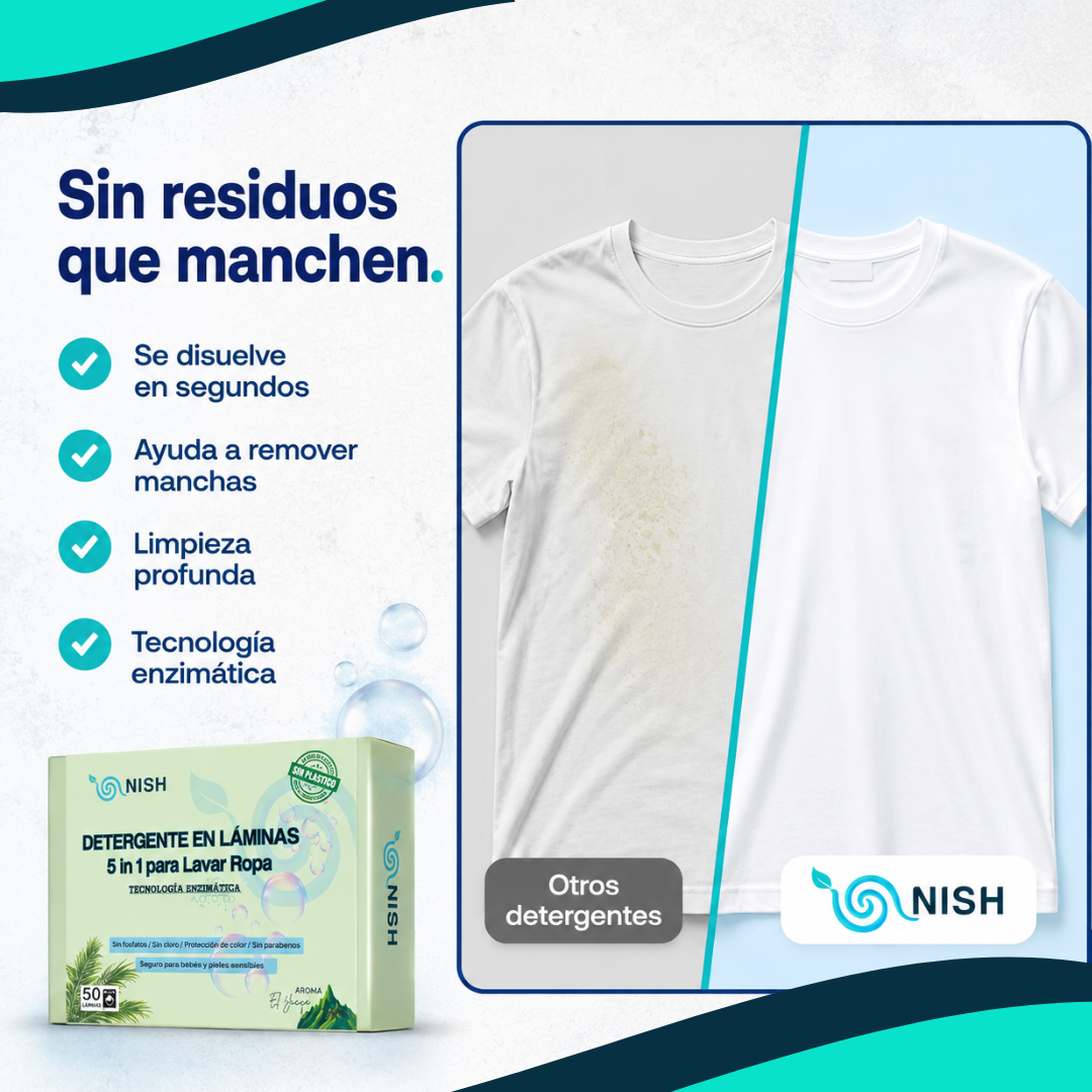 Detergente Eco-amigable en Láminas